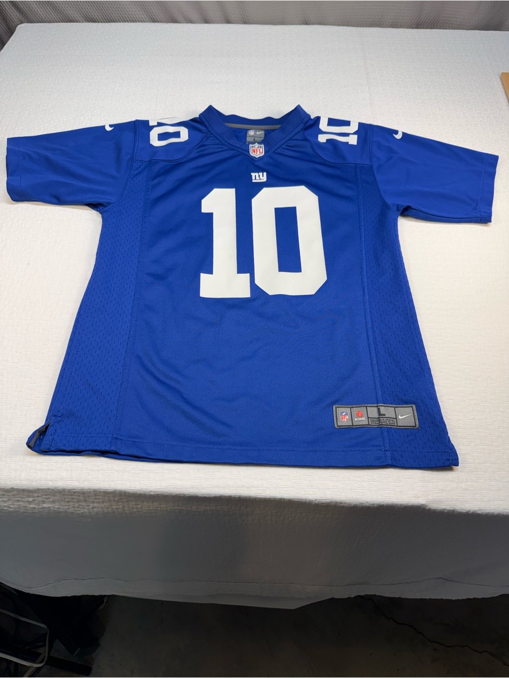 New York Giants #10 Blue Football Jersey MVP Eli Manning Youth Size L